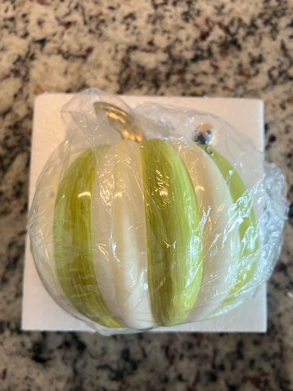 Mackenzie-Childs Fergal's Friend Spider On Small Moss Stripe Pumpkin. New in Box - Picture 10 of 11